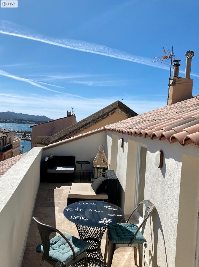 Les Nuits Etoilees, Studio Terrasse Apercu Mer, Tres Lumineux, Ac, 100M Du Port Sanary Buitenkant foto